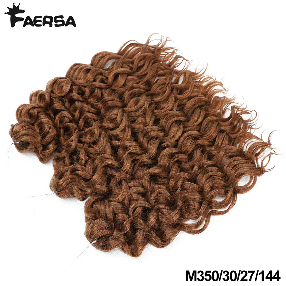 Ocean Wave Braiding Synthetic Hair Extensions Crochet Braids Hair Hawaii Afro Curl Ombre Curly Blonde Water Wave Braid For Women