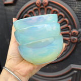 Opalite Stone Bowl Smooth Polished Hand Carved Stone Bowl Crystals Stone Plate Vinegar Seasoning Snack Kitc