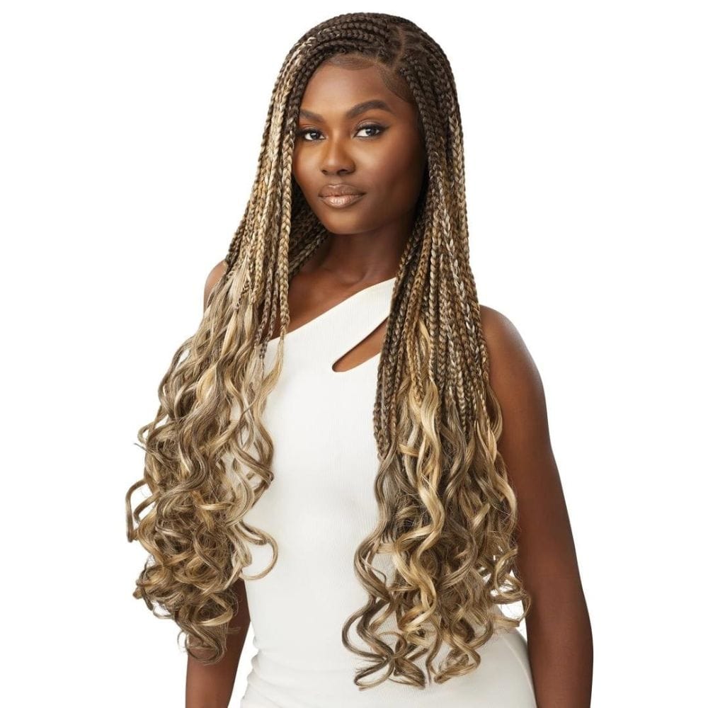 Outre 13x4 Braided Lace Wig - French Curl Box Braid 32"