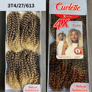 Outre 4X Curlette Crochet Hair - Twist Rod Set 10"