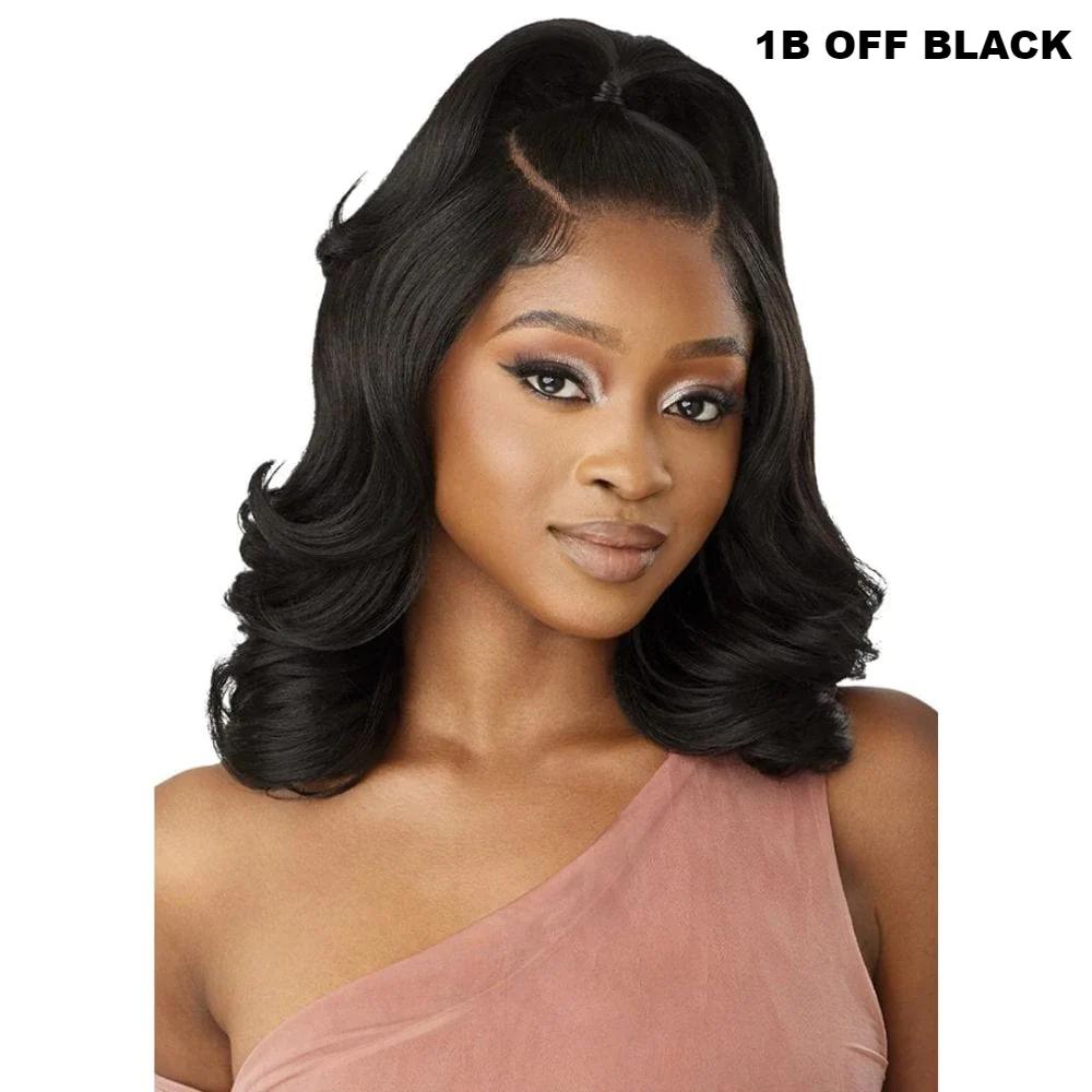 Lace closure wig (herimports) Piano Brown Human Hair 6x4 Highlight Brown Body Wave Pre  main image 2