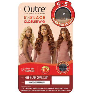 Outre 5x5 HD Lace Closure Wig - HHB-Glam Curls 24"