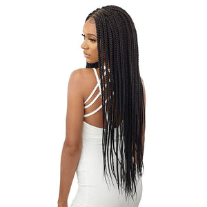 Outre Braided Lace Front Wig - Middle Part Feed-In Box Braids 36"
