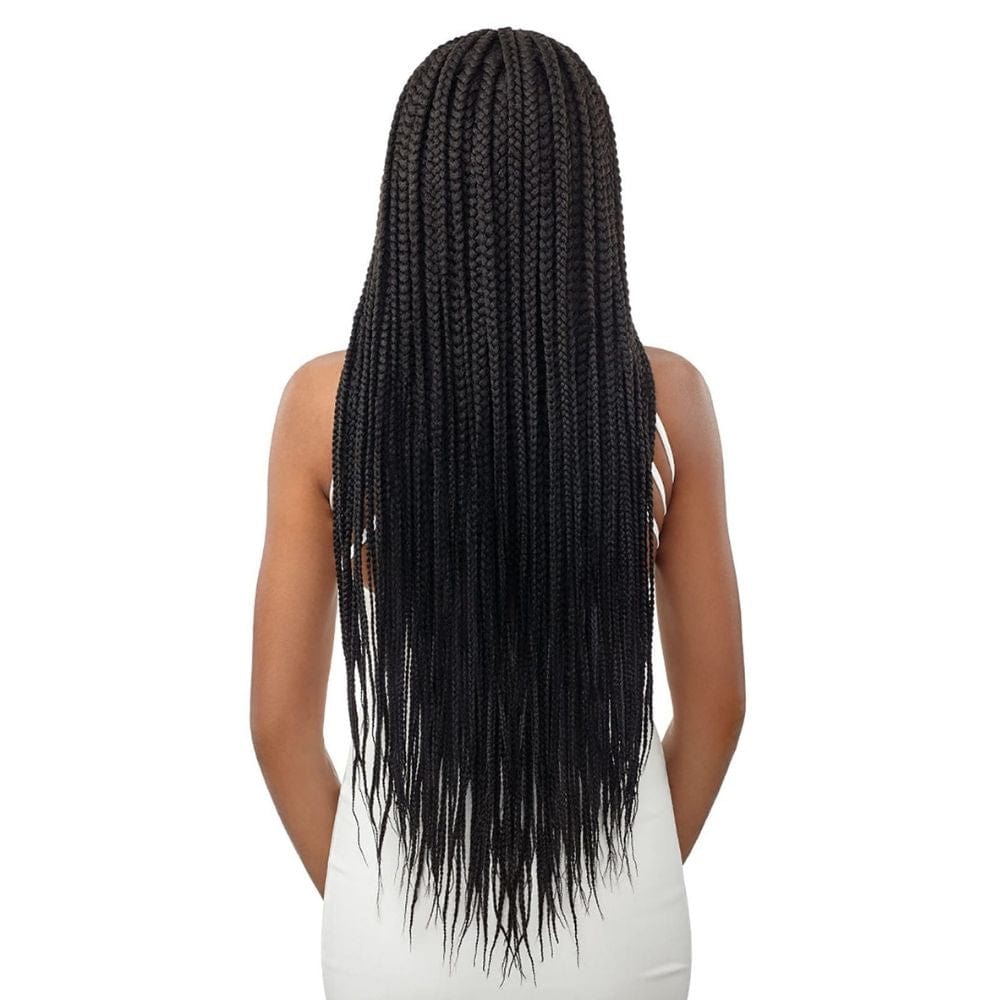 36 Inch Synthetic Braided Wig HD Lace Front Middle Part Box Braid HD Full Lace Knotless Micro Box Braided Wig 36 main image 3