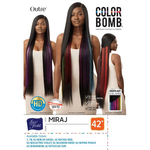 Outre Color Bomb Synthetic HD Lace Front Wig - Miraj