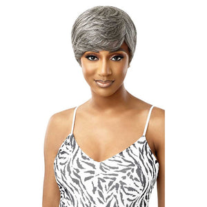 Outre Fab & Fly 100% Human Hair Gray Glamour Wig - Asha