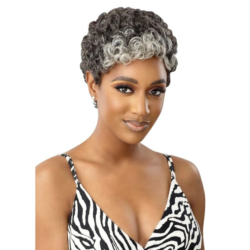 Outre Fab & Fly 100% Human Hair Gray Glamour Wig - Dina