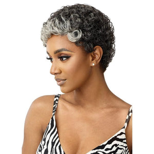 Outre Fab & Fly 100% Human Hair Gray Glamour Wig - Dina