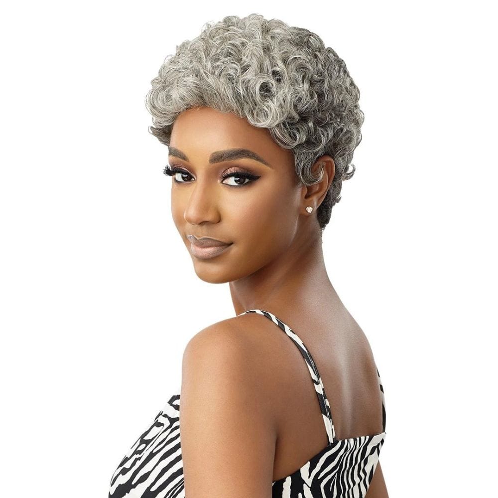 Outre Fab & Fly 100% Human Hair Gray Glamour Wig - Dina
