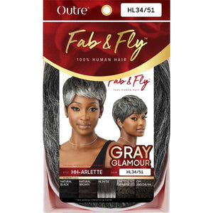 Outre Fab & Fly Gray Glamour 100% Human Hair Wig - HH-Arlette