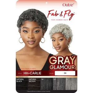 Outre Fab & Fly Gray Glamour 100% Human Hair Wig - HH-CARLIE