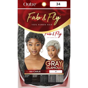 Outre Fab & Fly Gray Glamour 100% Human Hair Wig - HH-CARLIE