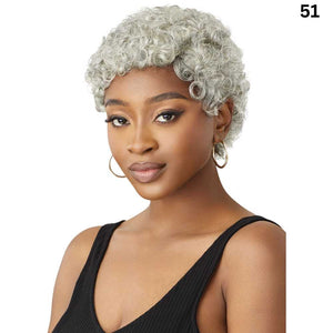 Outre Fab & Fly Gray Glamour 100% Human Hair Wig - HH-CARLIE