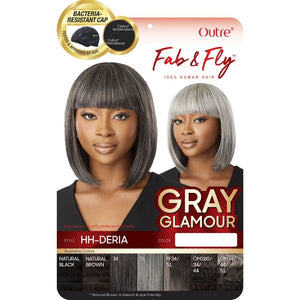 Outre Fab & Fly Human Hair Gray Glamour Wig - Deria