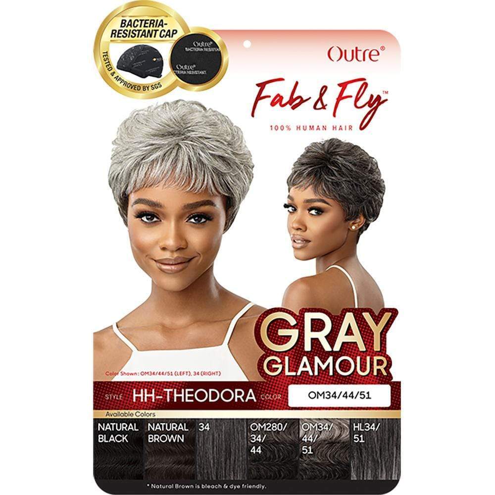 Outre Fab & Fly Human Hair Gray Glamour Wig - Theodora