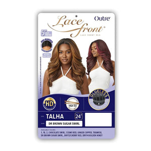 Outre Synthetic Glueless HD Transparent Lace Front Wig - Talha
