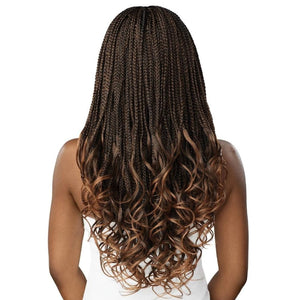 Outre Pre-Braided Lace Front Wig - Middle Part French Curl Box Braids 26"