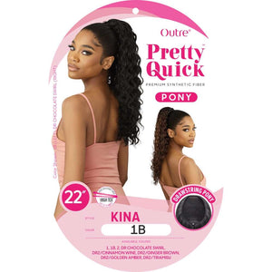 Outre Pretty Quick Synthetic Drawstring Ponytail - Kina