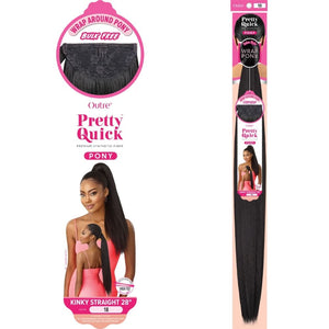 Outre Pretty Quick Wrap Ponytail - Kinky Straight 28"