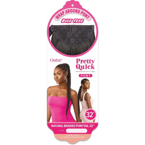 Outre Pretty Quick Wrap Ponytail - Natural Braided Ponytail 32"