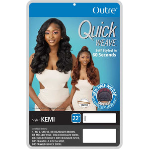 Outre Quick Weave Synthetic Half Wig - Kemi