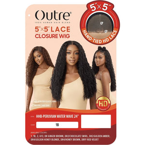 Outre Synthetic 5x5 Lace Closure Wig - HHB Peruvian Water Wave 24"
