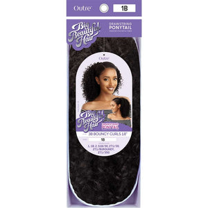 Outre Synthetic Drawstring Ponytail - 3B Bouncy Curls 18"