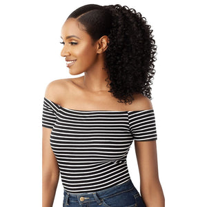 Outre Synthetic Drawstring Ponytail - 3B Bouncy Curls 18"