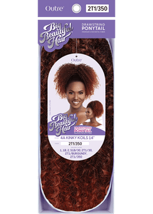 Outre Synthetic Drawstring Ponytail - 4A Kinky Koils 14"