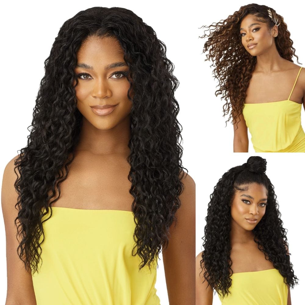 Outre Synthetic Wet & Wavy ConvertiCap Half Wig Curly Bliss