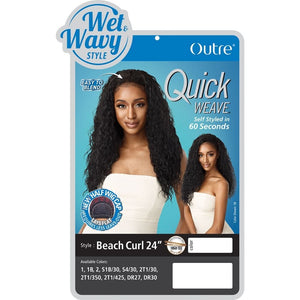 Outre Wet & Wavy Quick Weave Half Wig - Beach Curl 24"