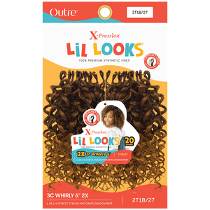 Outre X-Pression Lil Looks Crochet Hair - 2x 3C Whirly 6"