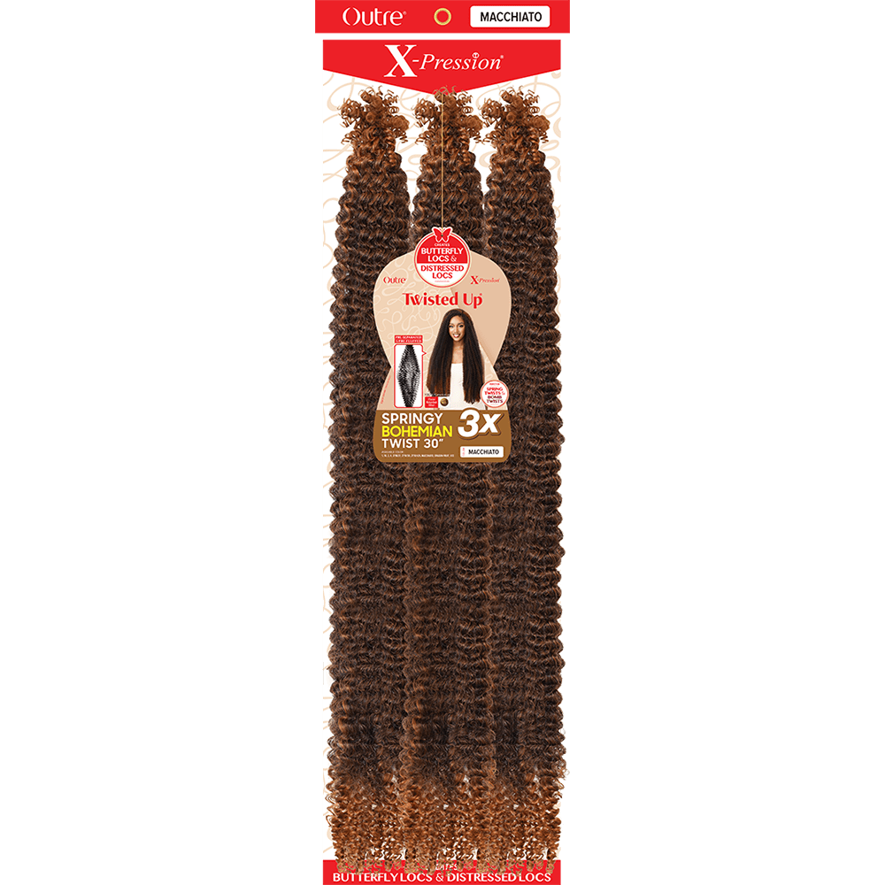 Outre X-Pression Twisted Up Crochet Hair - 3x Springy Bohemian Twist 3