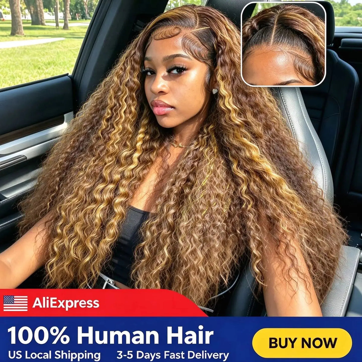 P4/27 Ombre Highlight 100% Human Hair Water Wave Wig 36 Inch 13x4 HD Transparent Lace Frontal Curly Wigs Pre Plucked For Women