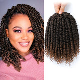 Passion Twist Synthetic Hair 1-8 Packs Passion Twist Crochet Hair for Black Women, Prelooped Crochet Twist Hair with Curly Ends