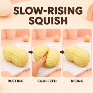 Peanut Squishy Fidget Toy, Soft Slow Rising Sensory Stress Relief Squeeze for Kids and Adults