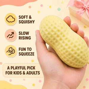 Peanut Squishy Fidget Toy, Soft Slow Rising Sensory Stress Relief Squeeze for Kids and Adults