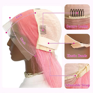 Pink Wigs Human Hair Wigs Straight 30 32 Inch Colored 13x4 HD Lace Front Wigs Pre Plucked Brazilian Lace Frontal Wigs For Women