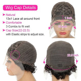 Pixie Cut Wig Water Wave Transparent Lace Frontal Wigs 13x1 Short Bob Human Hair Wigs For Women Perruque Cheveux On Sale 180%