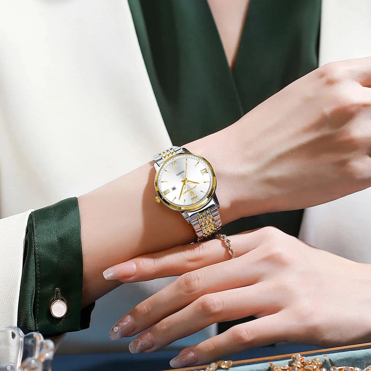 POEDAGAR Exquisite Woman Watch Waterproof Luminous Date Ladies Watch High Quality Stainless Steel Elegant Women's Quartz Watches