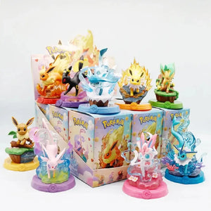 Pokémon Pikachu & Eevee Adventure Blind Box Figure, Anime Desktop Collectible, 8-Style Mystery Box