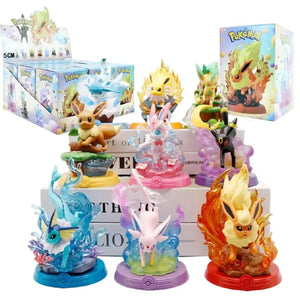 Pokémon Pikachu & Eevee Adventure Blind Box Figure, Anime Desktop Collectible, 8-Style Mystery Box