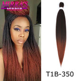 Pre Stretched Braiding Hair Ombre Jumbo Braids Hair Extensions YAKI Straight Synthetic Braid 1/3/6/8/10 Pcs Bulk Mirra's Mirror