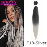 Pre Stretched Braiding Hair Ombre Jumbo Braids Hair Extensions YAKI Straight Synthetic Braid 1/3/6/8/10 Pcs Bulk Mirra's Mirror