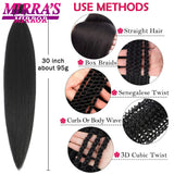 Pre Stretched Braiding Hair Ombre Jumbo Braids Hair Extensions YAKI Straight Synthetic Braid 1/3/6/8/10 Pcs Bulk Mirra's Mirror