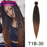 Pre Stretched Braiding Hair Ombre Jumbo Braids Hair Extensions YAKI Straight Synthetic Braid 1/3/6/8/10 Pcs Bulk Mirra's Mirror