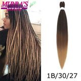 Pre Stretched Braiding Hair Ombre Jumbo Braids Hair Extensions YAKI Straight Synthetic Braid 1/3/6/8/10 Pcs Bulk Mirra's Mirror