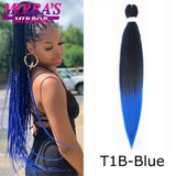Pre Stretched Braiding Hair Ombre Jumbo Braids Hair Extensions YAKI Straight Synthetic Braid 1/3/6/8/10 Pcs Bulk Mirra's Mirror