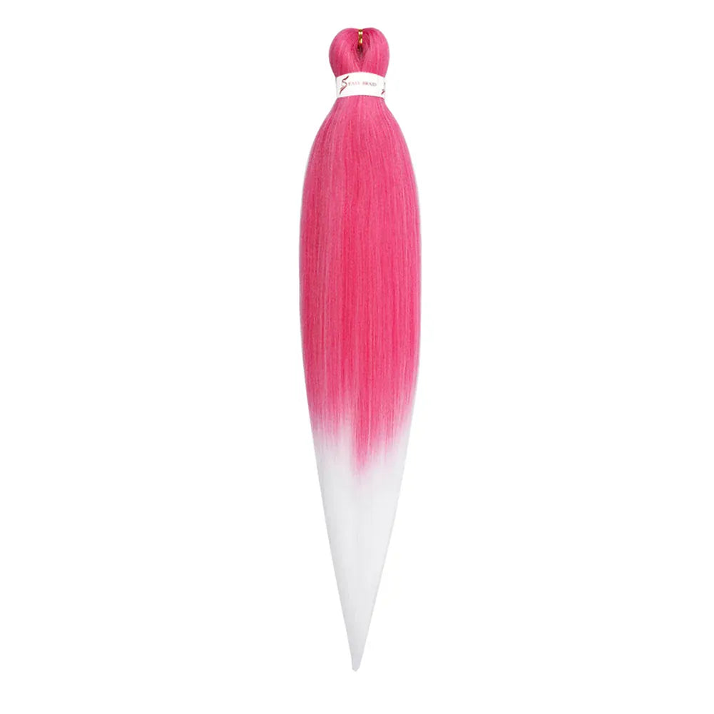 Pre-stretched Braids Hair Professional Itch Free Hot Water Setting Synthetic Fiber Ombre Yaki Texture Braid Hair Extensions