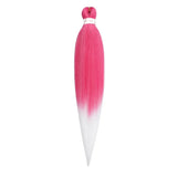 Pre-stretched Braids Hair Professional Itch Free Hot Water Setting Synthetic Fiber Ombre Yaki Texture Braid Hair Extensions